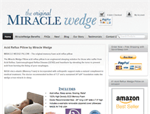 Tablet Screenshot of miraclewedgepillow.com